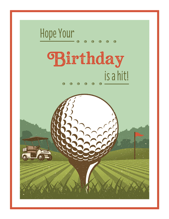 Birthday Golf Card