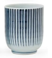 Blue & White Blue Lines 5 Oz. Teacup - Todd & Holland Tea Merchants
