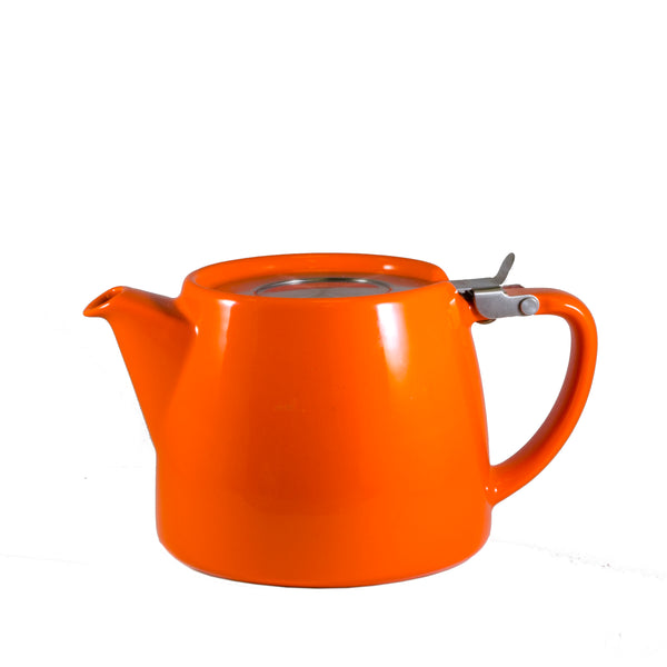 FORLIFE Stump Teapot with SLS Lid and Infuser 18-Ounce Carrot