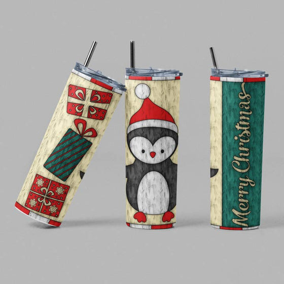 Penguin Merry Christmas Holiday Tumbler