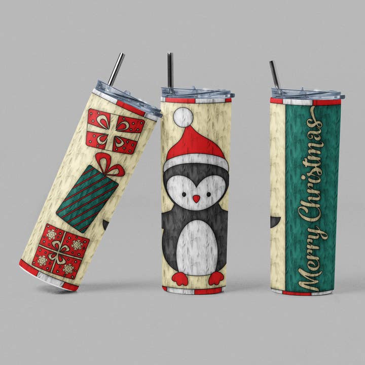 Penguin Merry Christmas Holiday Tumbler