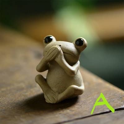 Yogi Tea Pet Handmade Ceramic Frog Ceramic