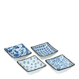 Blue & White 3.25" Square