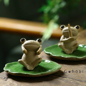 Yogi Tea Pet Handmade Ceramic Frog Ceramic