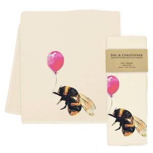 Bee with Balloon Tea Towel