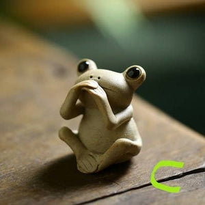 Yogi Tea Pet Handmade Ceramic Frog Ceramic