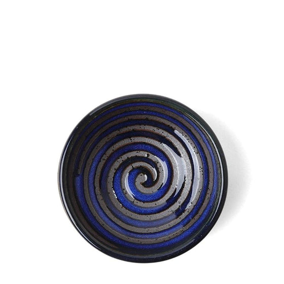 Tea Bag Holder/Sauce Dish Lapis Crystalline Swirl