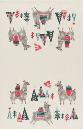 Happy Llamadays  Kitchen Towel