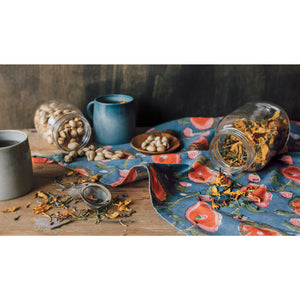 Block Print Poppy Jacquard Kitchen Towel