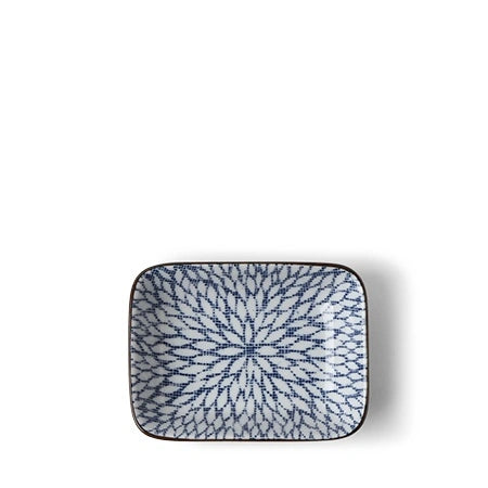 Aizome Mums Sauce Dish Square