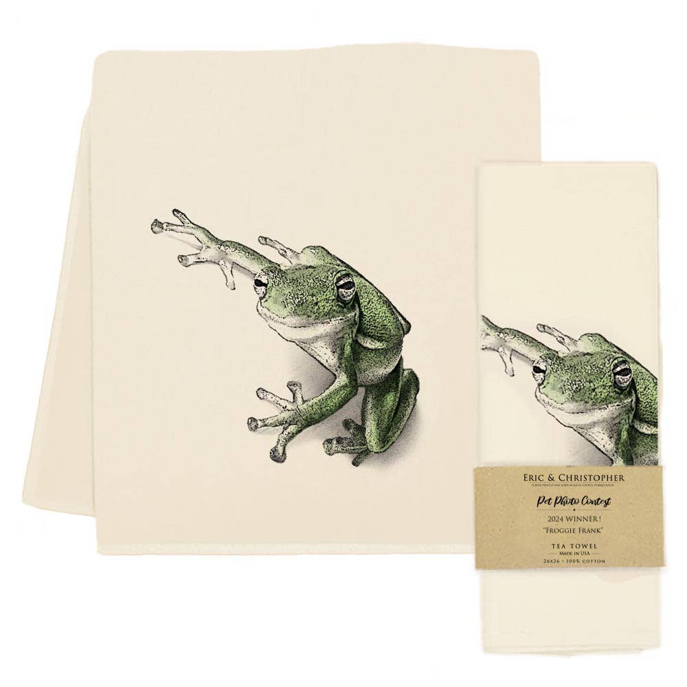 Frog Tea Towel - "Froggie Frank"