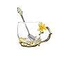 Guon-Wuvl Handicraft Crystal Glass 3D Flower Cups Tea Mug With Tea Spoon