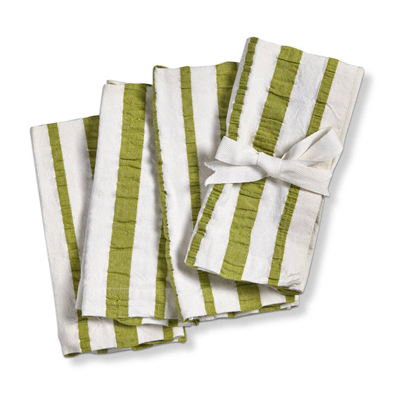 Seersucker Stripe Napkin Green