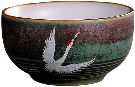 Crane Japanese Teacup (Wide)