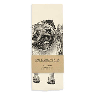 Chuck Pug Tea Towel