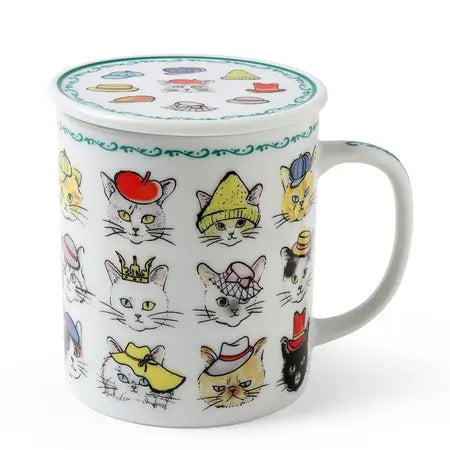 Cats in Hats Mug with Lid