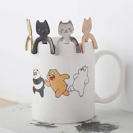 Cat Spoon - For Tea, Coffee or Dessert - 2 colors