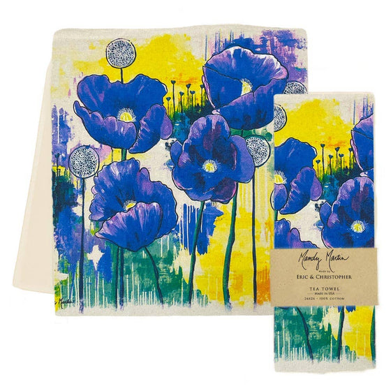Awake Poppy Tea Towel