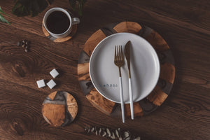 Cedar Wood and Resin Tray/Trivet