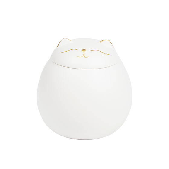 Cat Tea Canister White 7oz