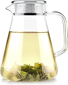 Glass Kettle with Infuser Lid -Teabloom (40oz)