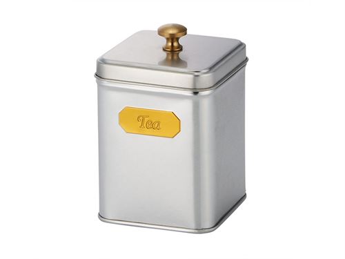 Silver/Gold "Tea" Canister