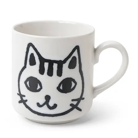 Cute Sketch Cat Face Mug 8oz