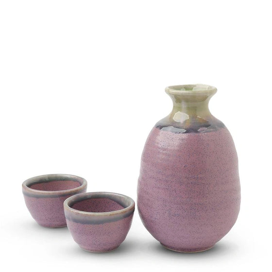 Sake Set Purple Glaze