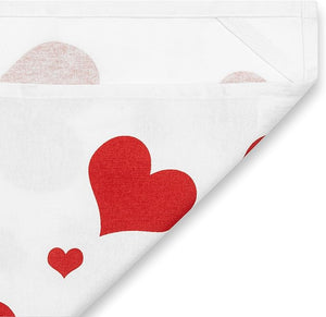 Red Random Flying Hearts Kitchen Towel