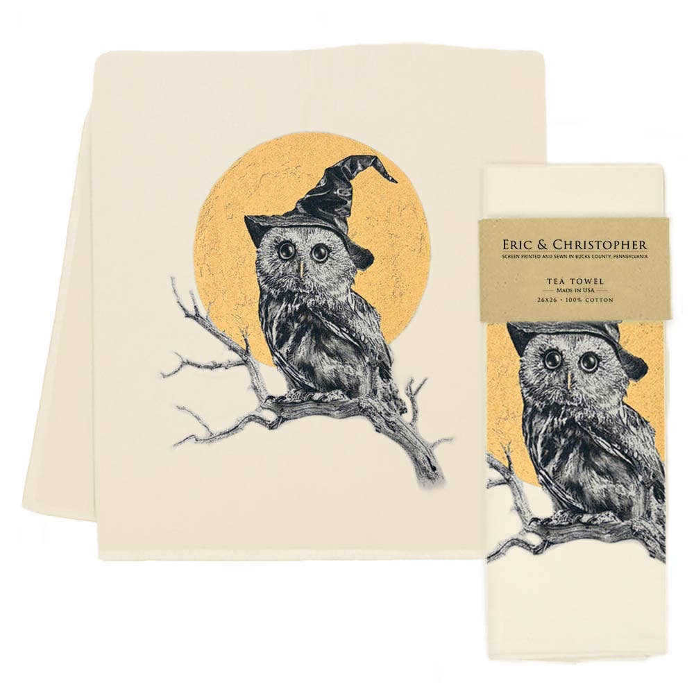 Harvest Owl Tea Towel