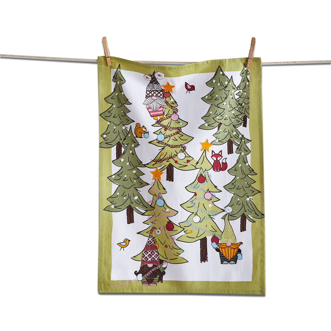 Woodlands Gnomies & Furry Friends Kitchen Towel