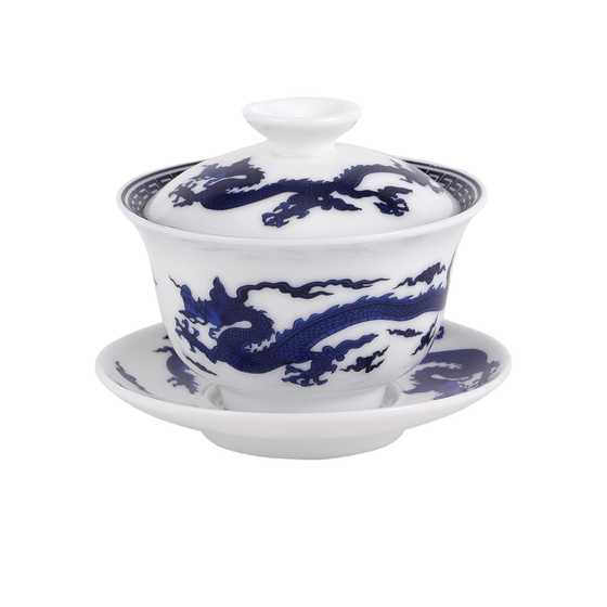 Gaiwan Blue Oriental Dragon