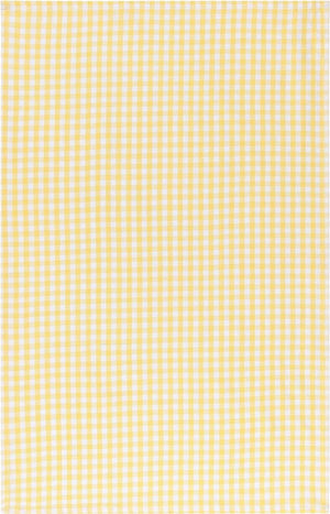 Complementing Honeybee and Flowers Kitchen Towel - Yellow Gingham