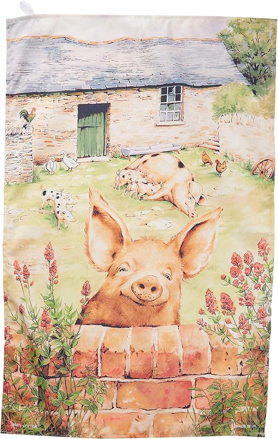 Pigs Cotton Kitchen Towel