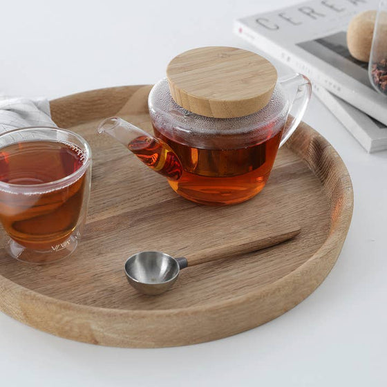 Glass Teapot & Wood Lid w/ Infuser - 17oz / .5L