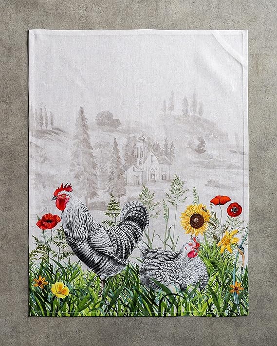 Poule de Campagne III Kitchen Towel