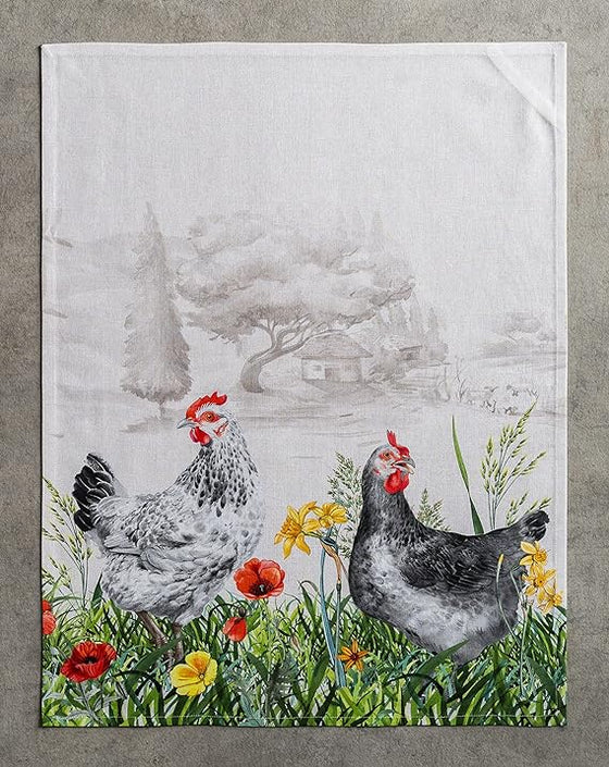 Poule de Campagne II Kitchen Towel