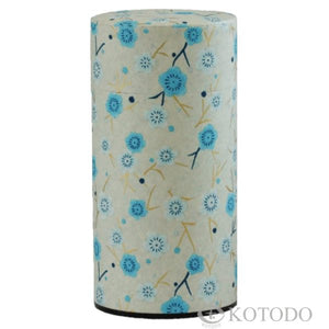 Shades of Blue Flower Pattern 100g Tin Canister