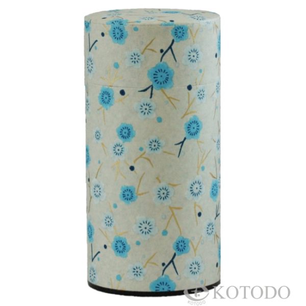 Shades of Blue Flower Pattern 100g Tin Canister