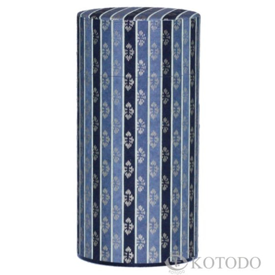 Gray/Blue Stripes 100mg Tin Canister - Todd & Holland Tea Merchants