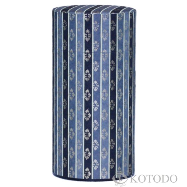 Gray/Blue Stripes 100mg Tin Canister - Todd & Holland Tea Merchants