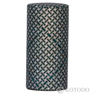 Gray/Green Hatch Pattern 100g Tin Canister