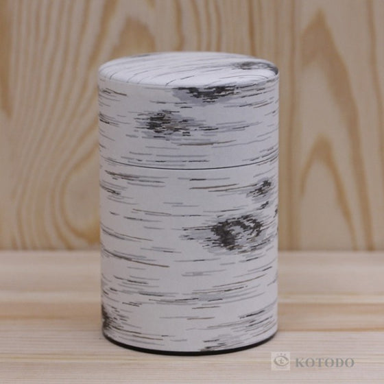 Natural Wood Birch Washi 100mg Tin Canister - Todd & Holland Tea Merchants