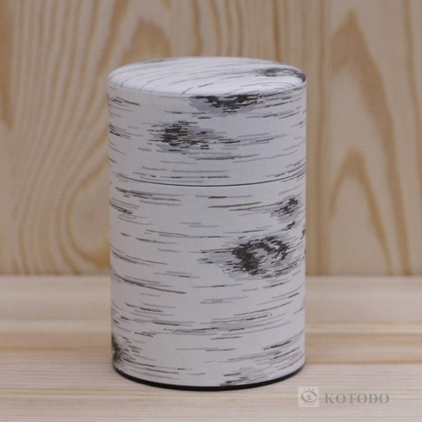 Natural Wood Birch Washi 100mg Tin Canister - Todd & Holland Tea Merchants