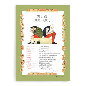 Oldies Text Code Cotton Kitchen Towel