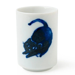 Midnight Blue Playful Cat Small Teacup