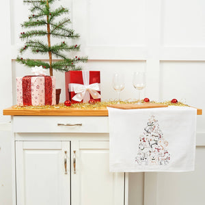 Christmas Puppy Dog Tree Kitchen Towel