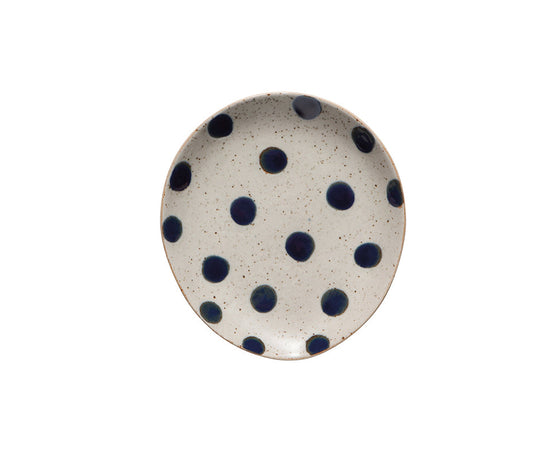 Blue Polka-Dot Spoon Rest