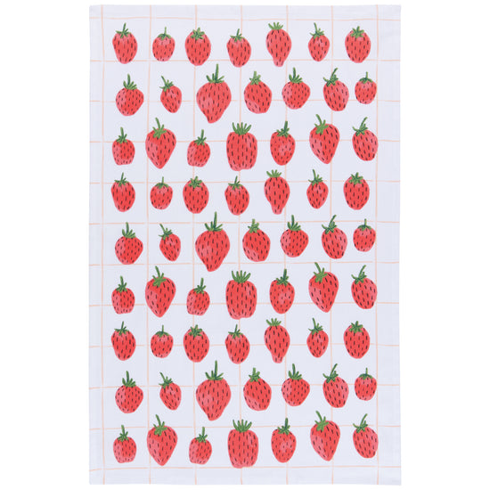 Berry Sweet Strawberry Printed Cotton Kitchen Towel