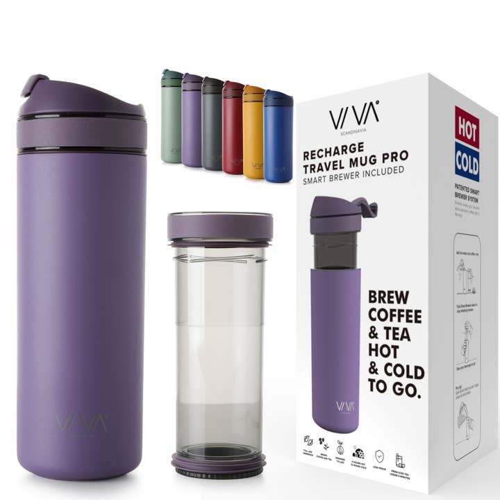 Viva Scandinavia Pro Travel Mug w/ Built-in Brewing (6 colors)